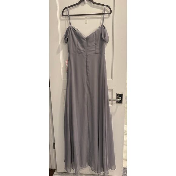 Birdy Grey Size Medium Silver Spence Bridesmaid Dress New With Tags - Picture 3 of 9